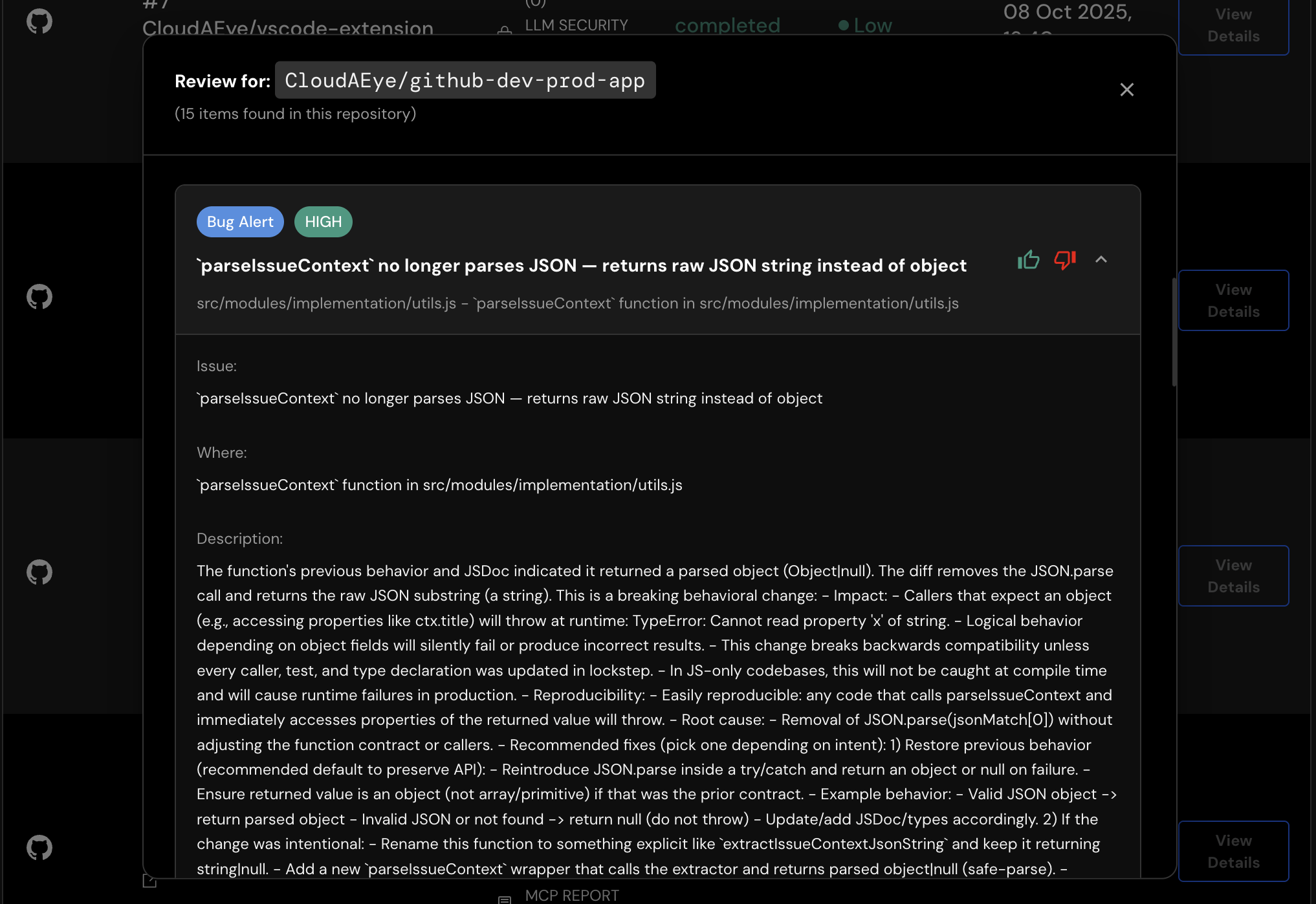 Code Review - Issue Details