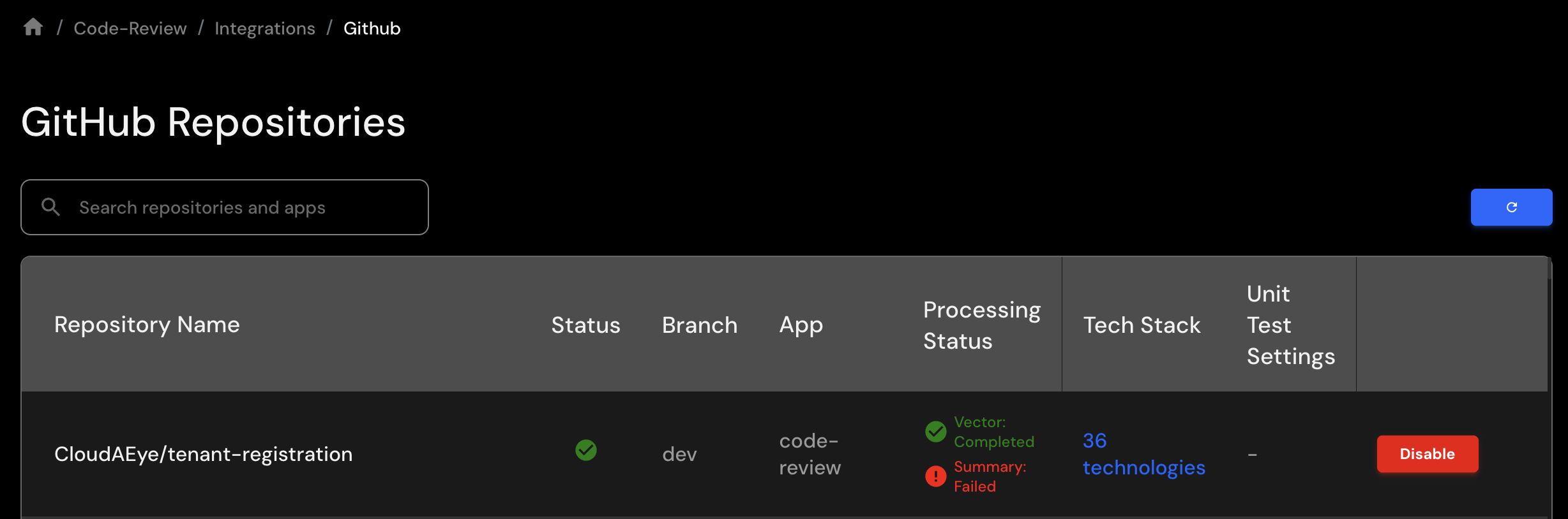 Code Review - Repositories