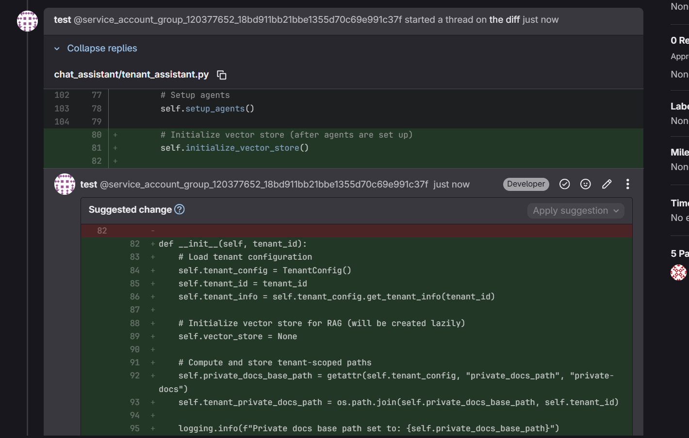 Code Review - Implementation Suggestion Example from GitLab