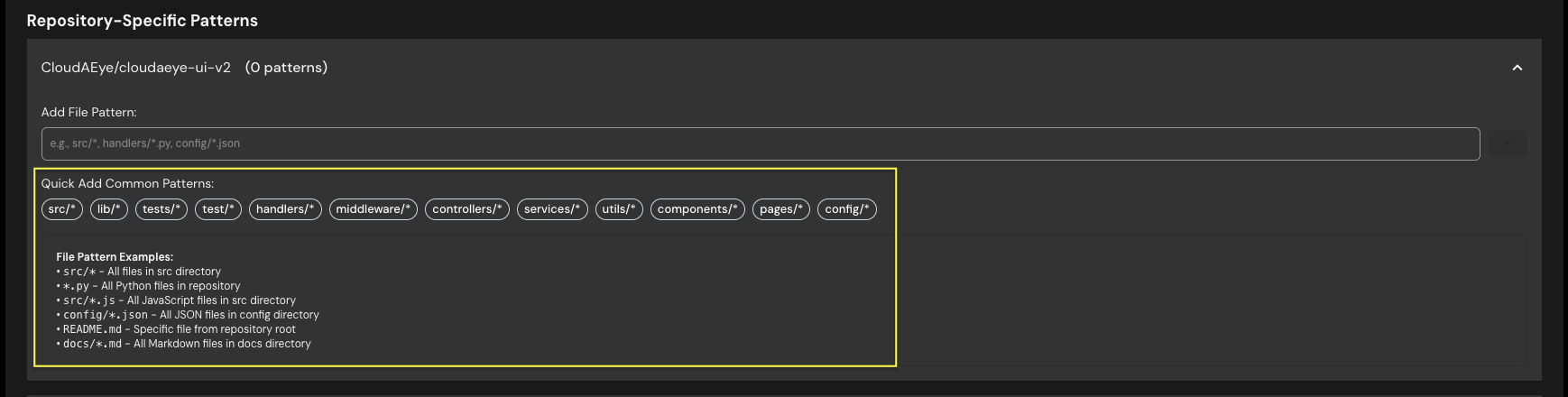 Rules Create Repository Specific